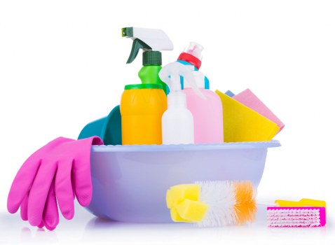 Room-by-room move in cleaning checklist on clipboard