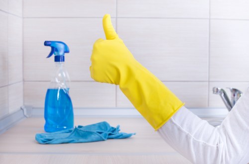 Deep house cleaning in a bright, organized modern home