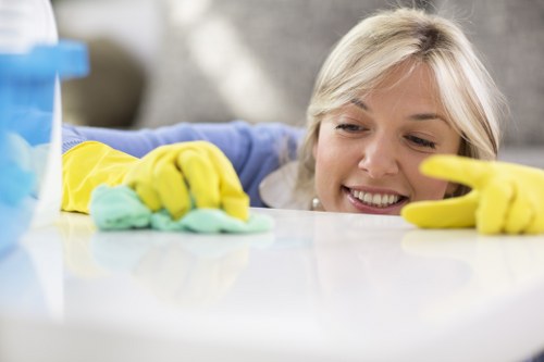 Deep domestic cleaning of a well-maintained household interior