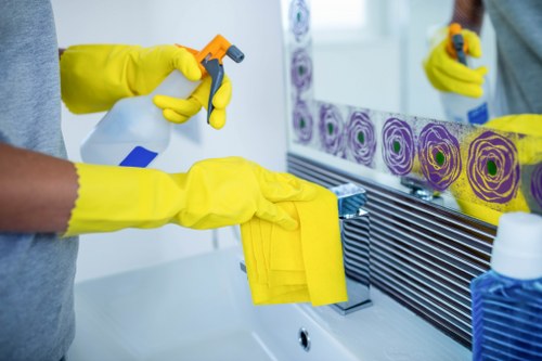 Professional after builders cleaning in a renovated room