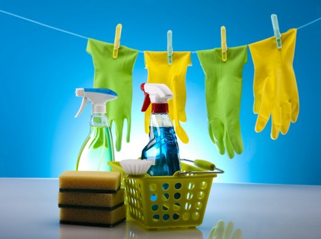 Kitchen deep cleaning with degreasing and sanitizing
