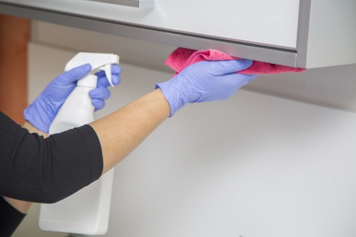 Disinfecting high-touch surfaces in a workplace for better hygiene
